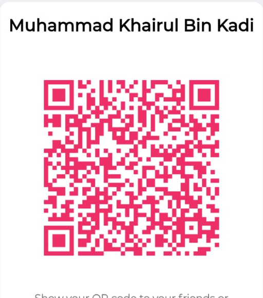 DuitNow QR code for payment to Muhammad Khairul Bin Kadi